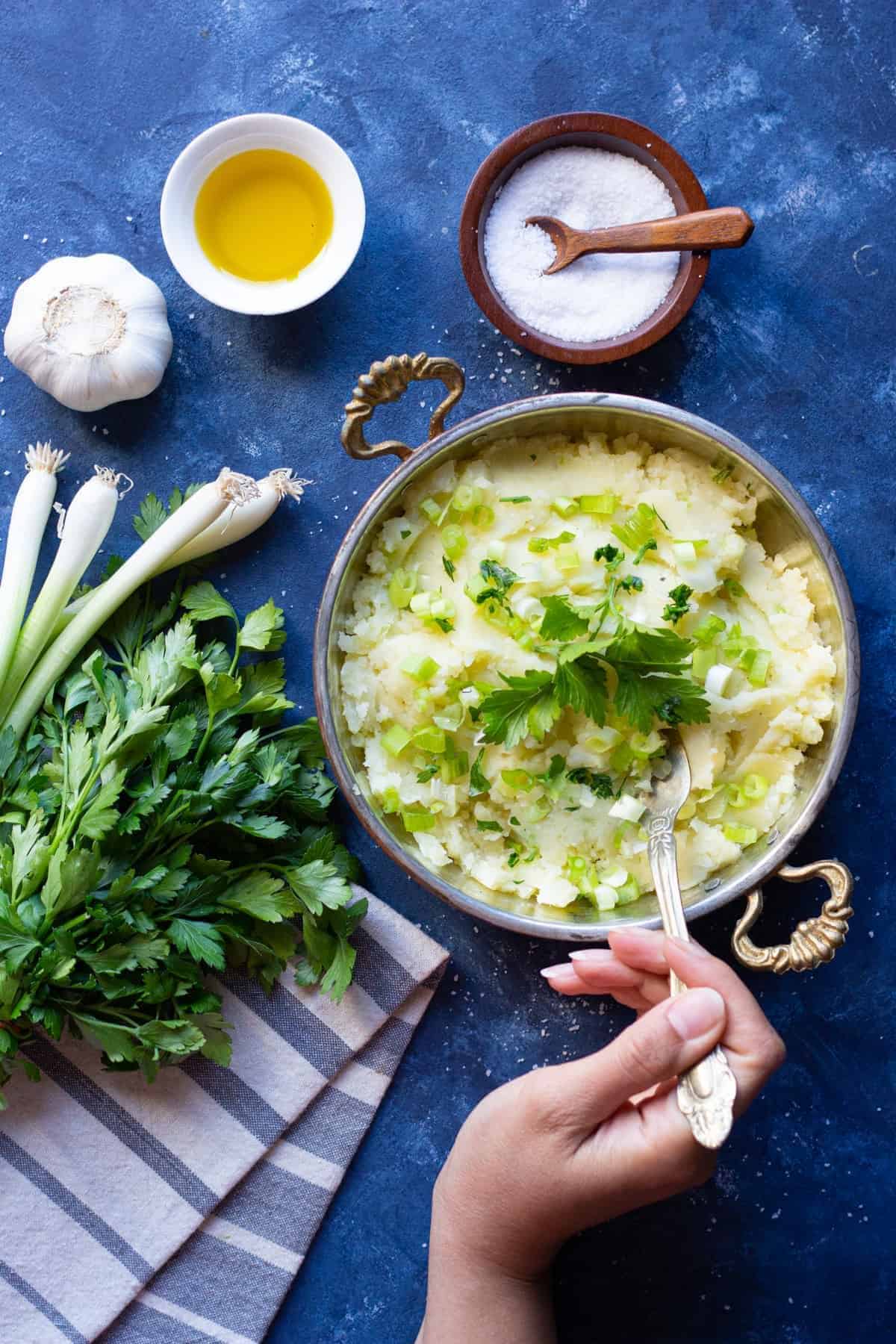 Skordalia is a popular Greek potato and garlic dip that's creamy and so tasty. Watch the video to learn how to make this traditional Greek dip with just a few ingredients. 
