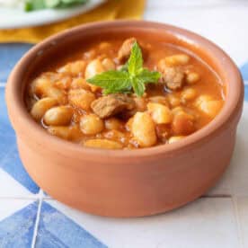Kuru fasulye Turkish white bean stew.