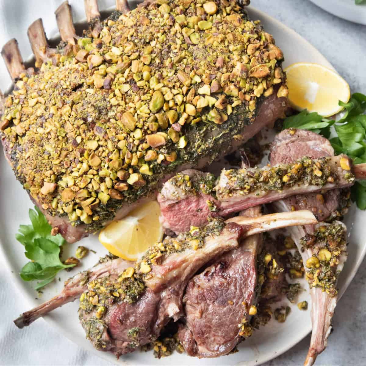 Herb Crusted Roasted Rack of Lamb
