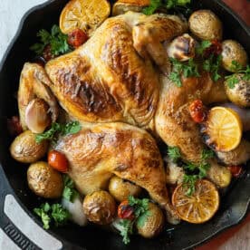 roasted spatchcock chicken