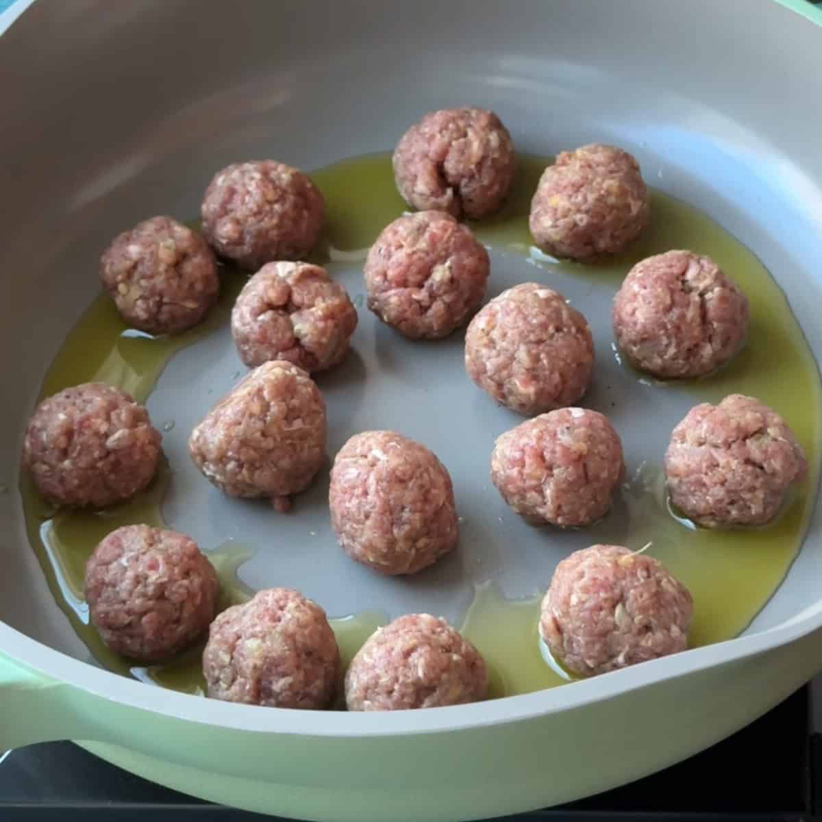 form the mixture into meatballs and sear