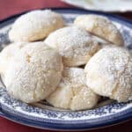 Italian Amaretti cookies on a platter