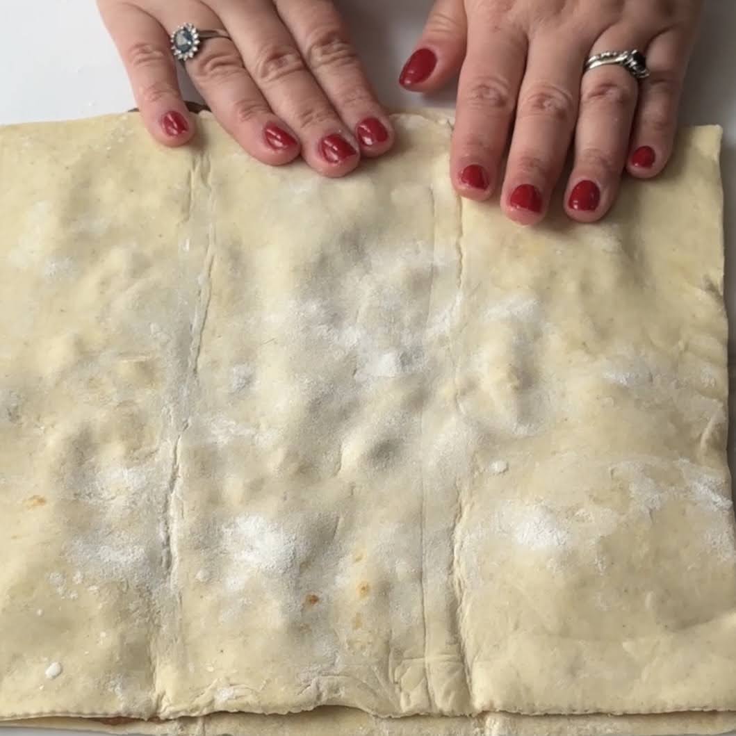top with puff pastry sheet.