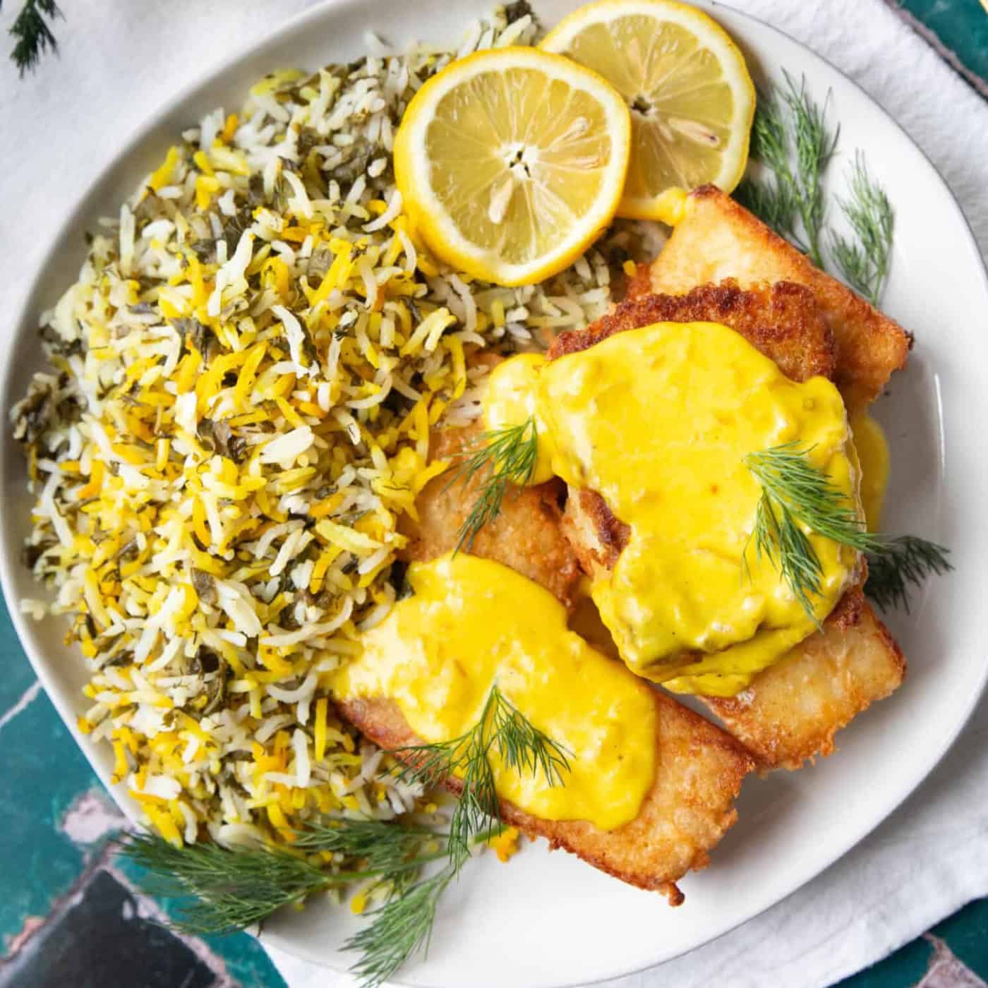 Pan Seared Cod with Saffron Cream Sauce