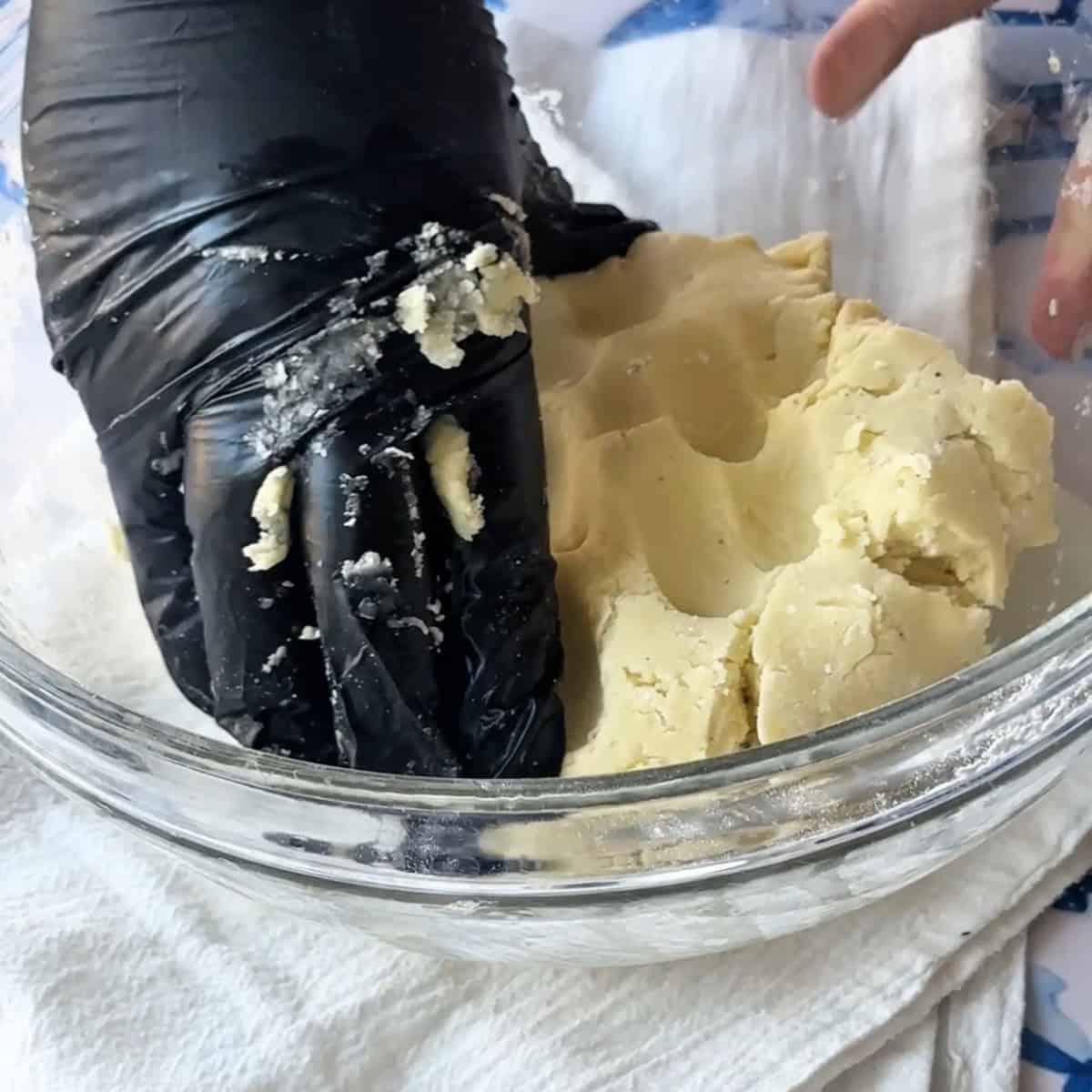 knead the dough until it comes together
