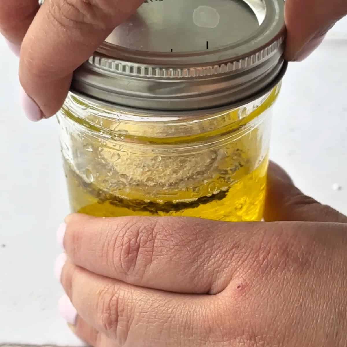 seal the lid of the mason jar