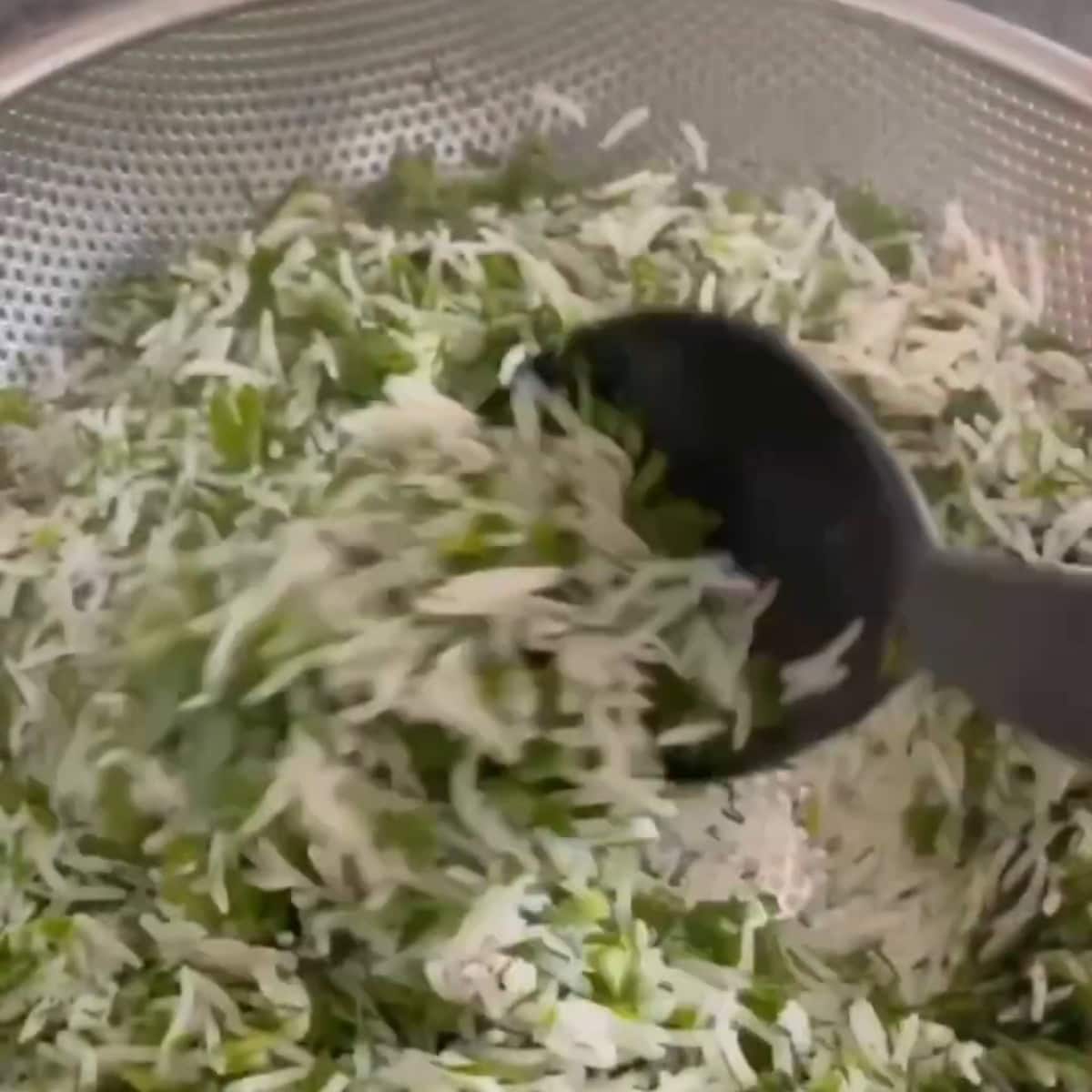 Mix using a spatula or a spoon.