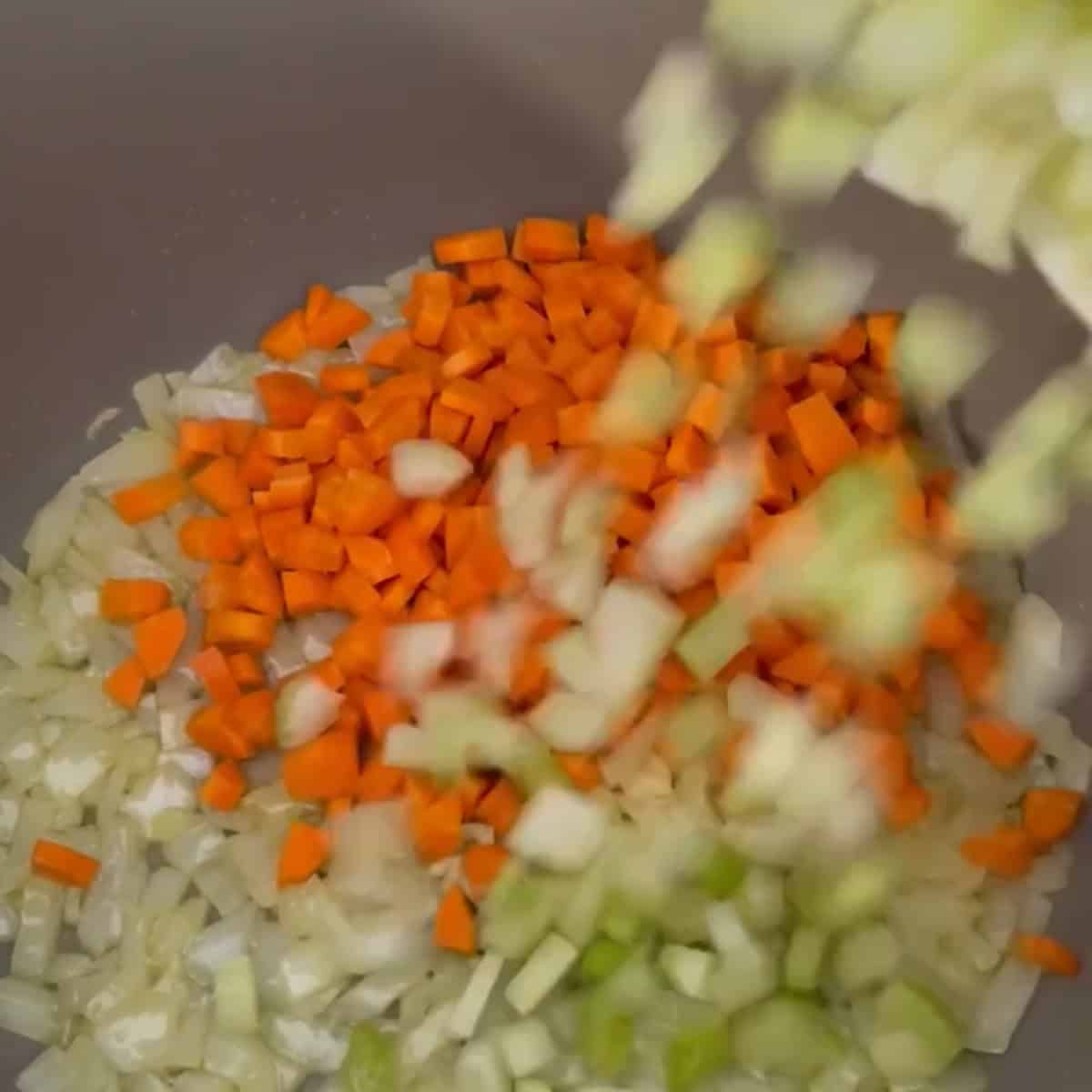 Add in the carrots and celery.