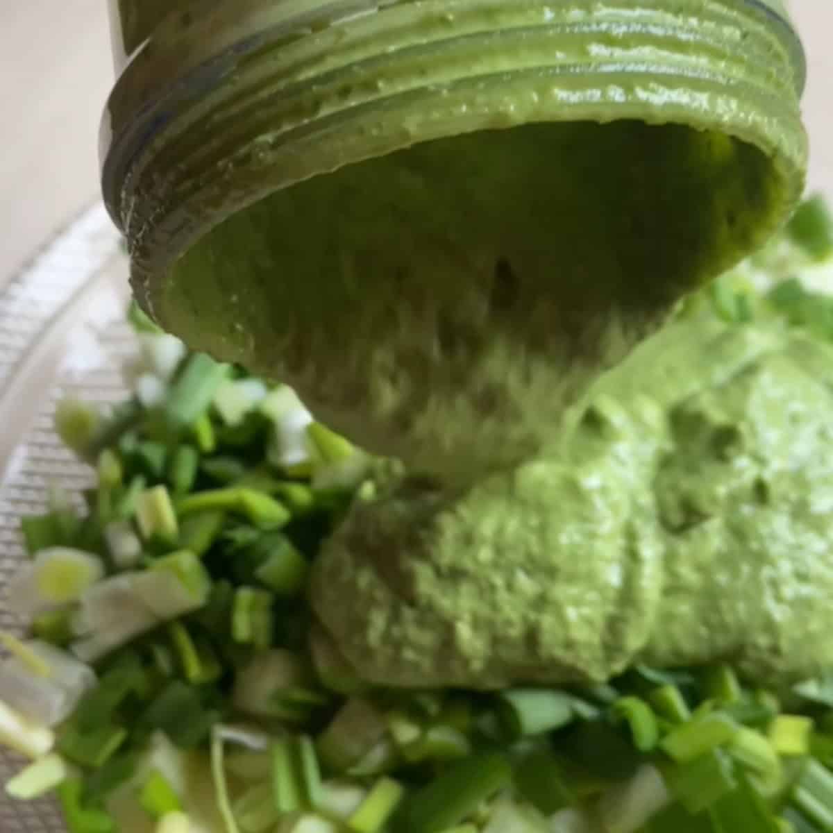 add the sauce to the salad.