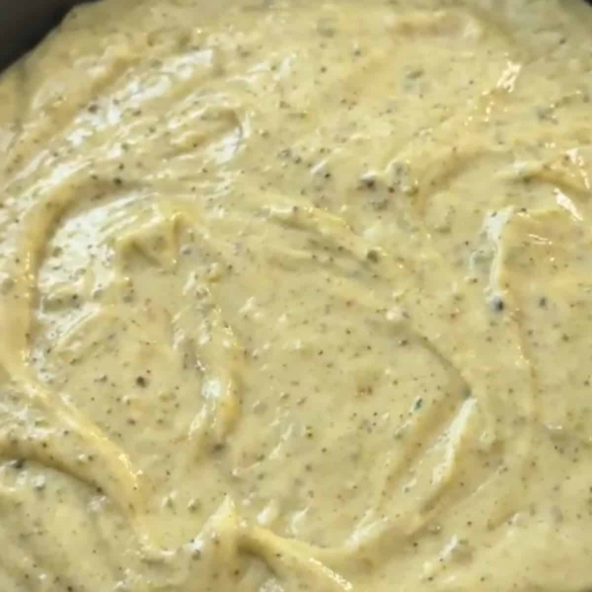 pour the batter into a pan.