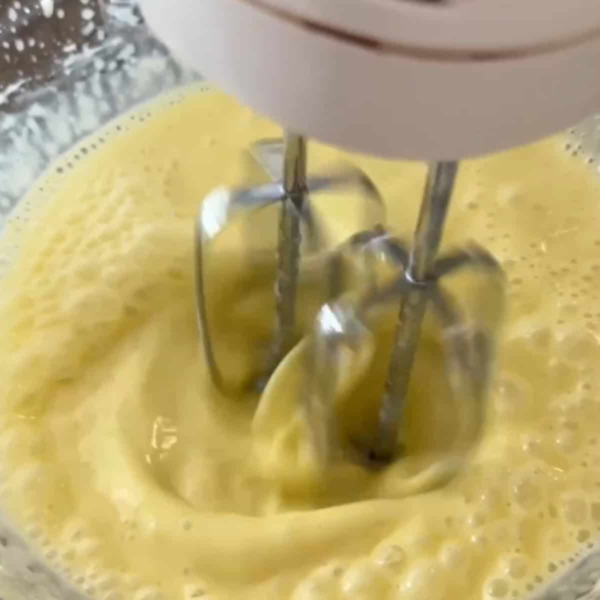 Beat until light in color.