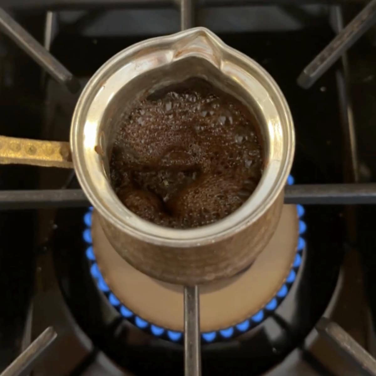 Bring the coffee to a boil