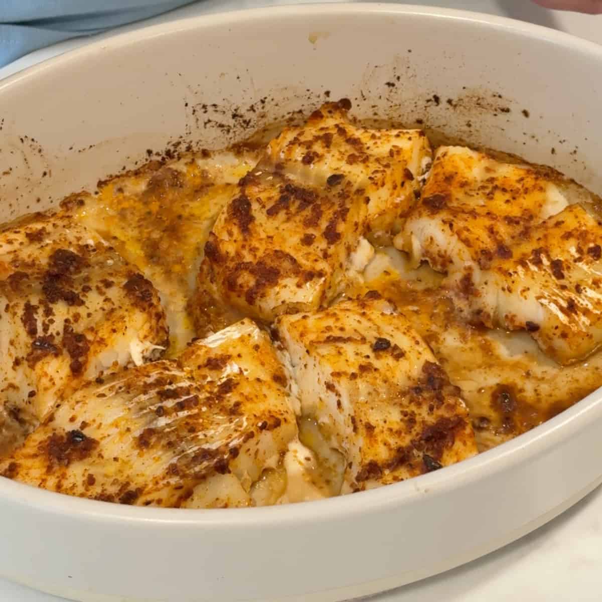 Bake the fish in the oven. 
