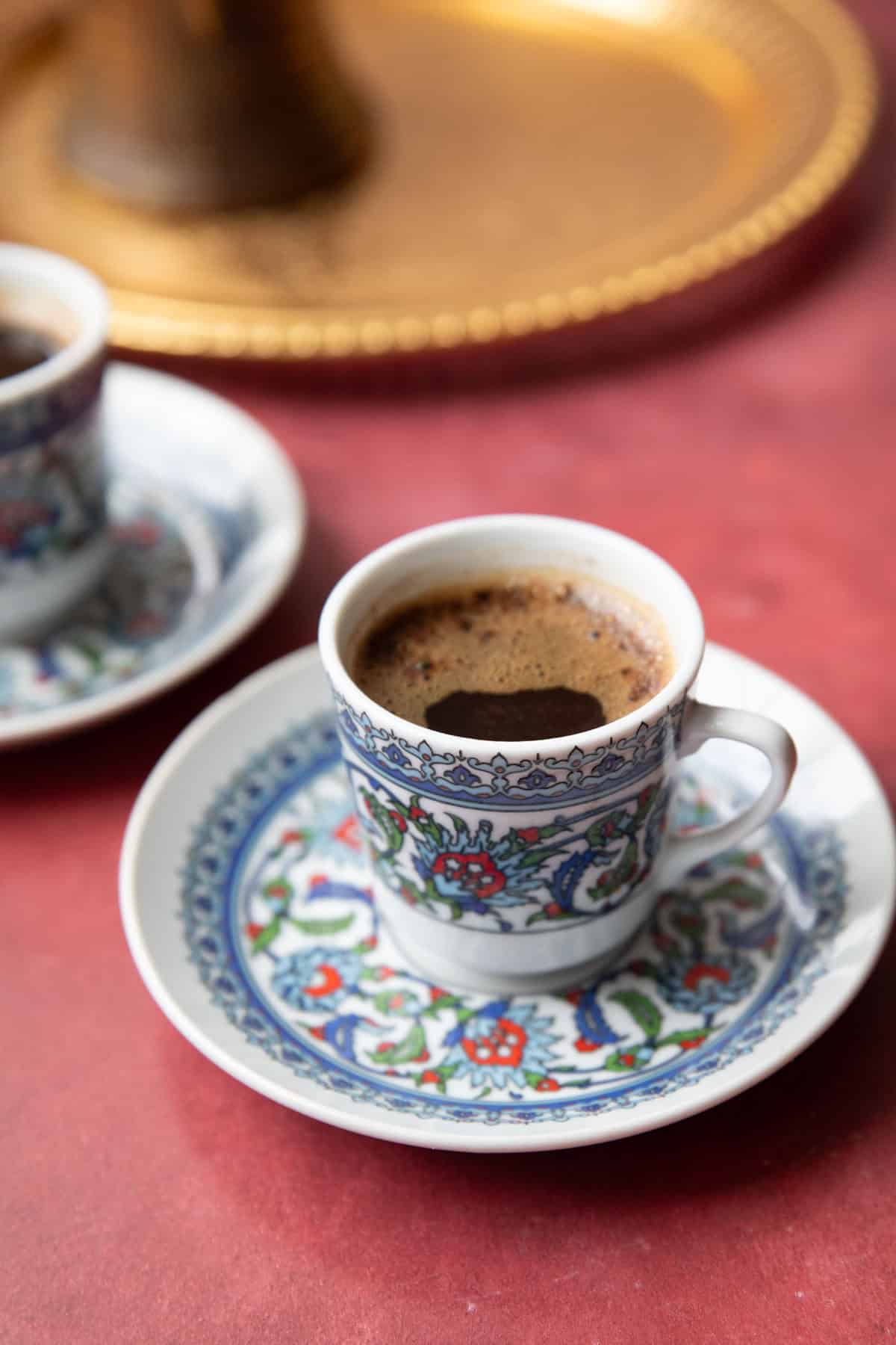 A cup of Turkish coffee.
