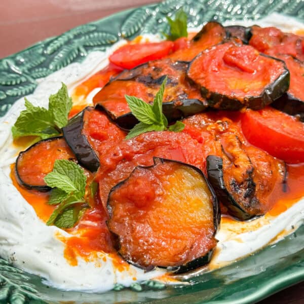 Afghan borani banjan Eggplant with yogurt.