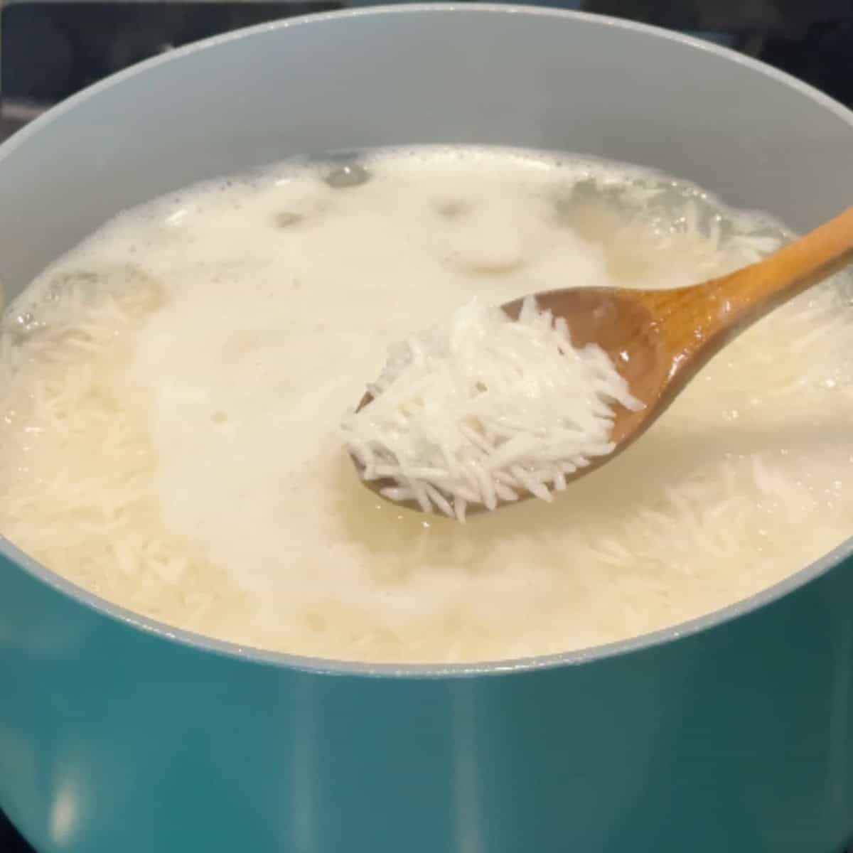 Parboil the rice.