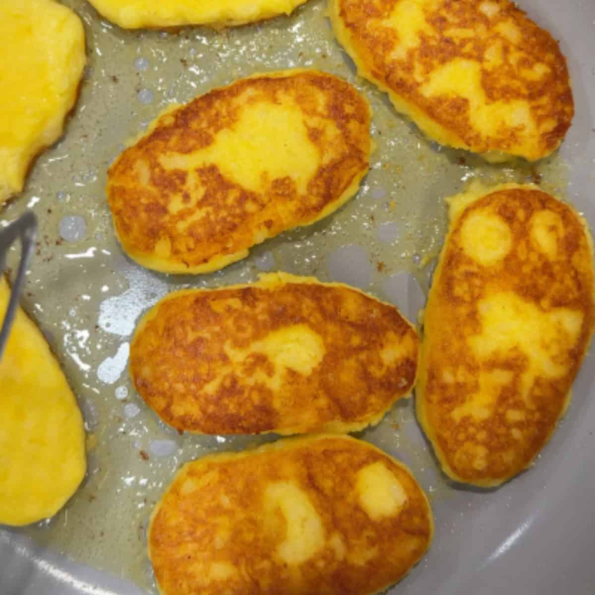 Fry the patties in oil for about 5 minutes on each side until golden.