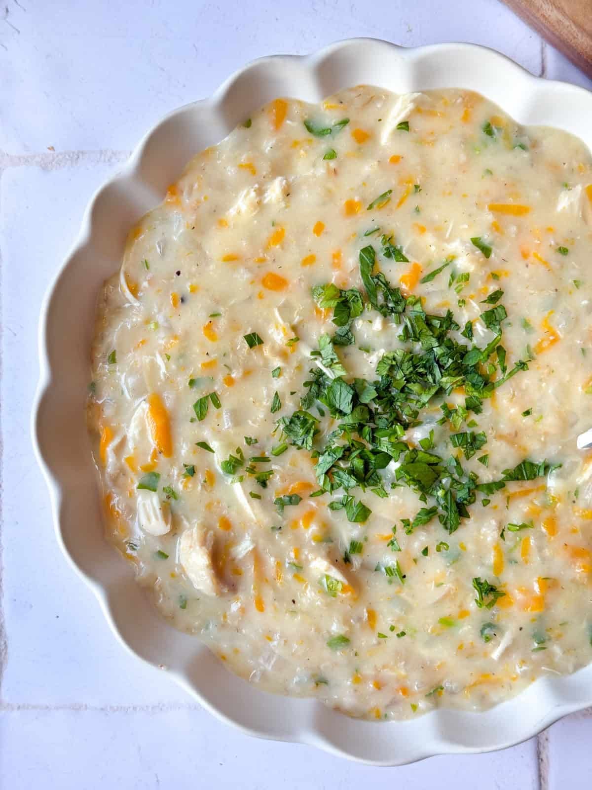 A bowl of Persian oatmeal soup.